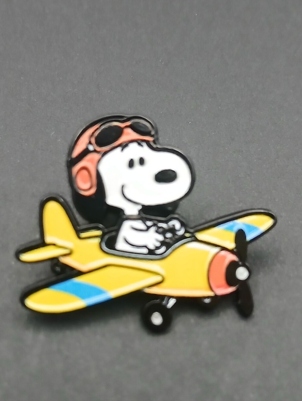 Snoopy Pilot Enamel Pin - Yellow Airplane